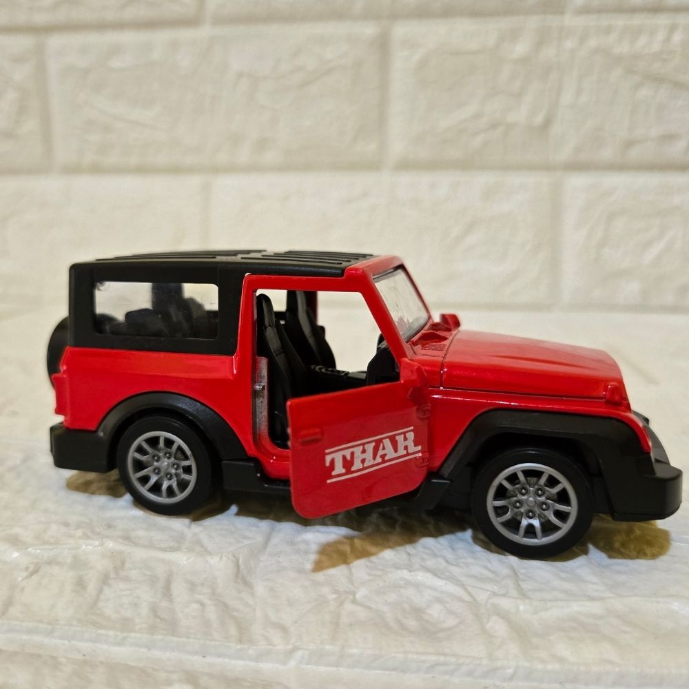 Red Mahindra Thar Metal Die Cast