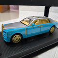 Luxury Rolls-Royce Phantom Die-Cast Model Car – Blue & Silver Collectible Scale Replica