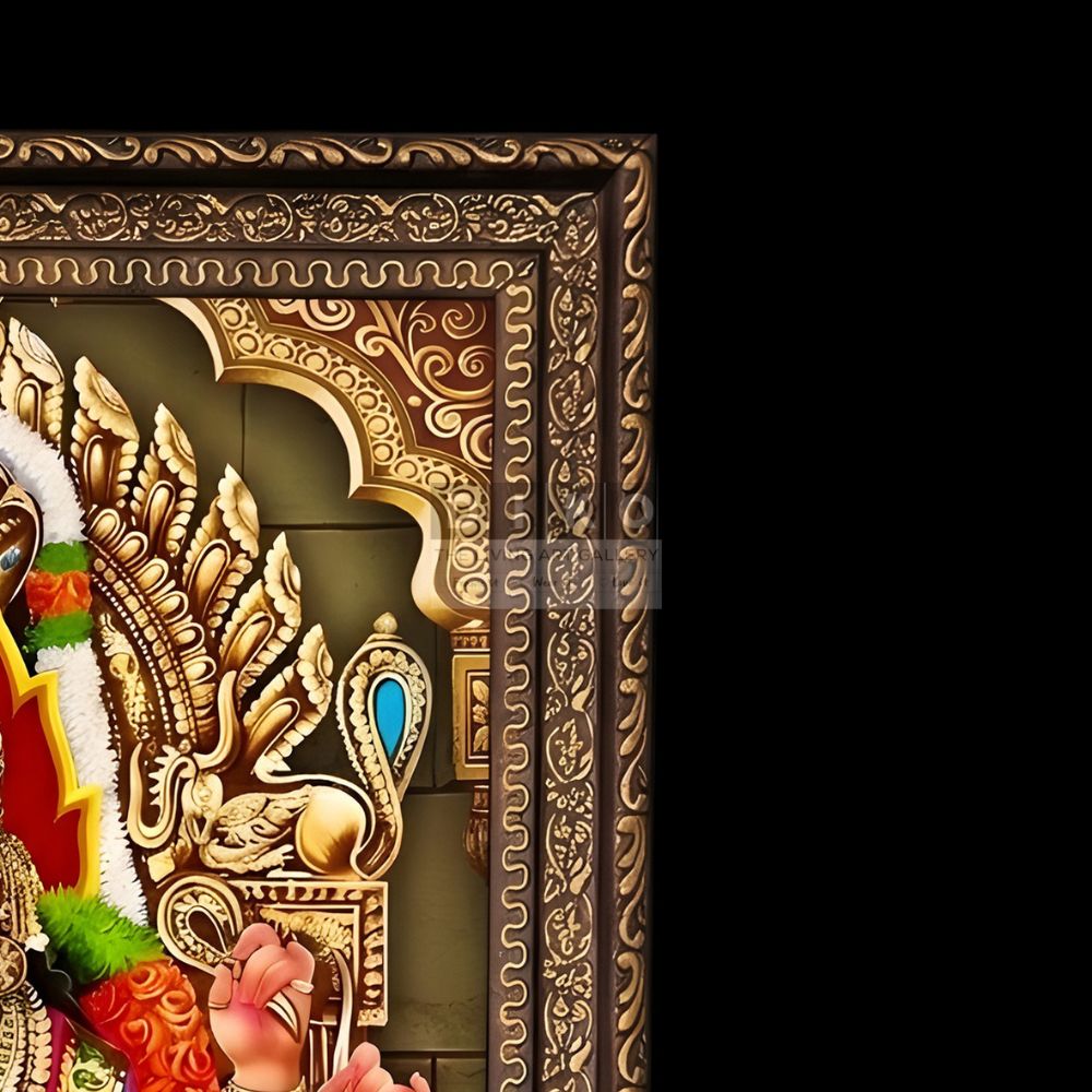 Divine Samayapuram Amman Premium Framed Wall Art for Home Temple & Pooja Room