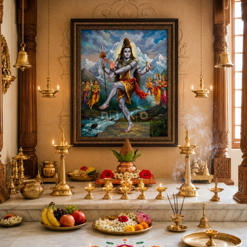 Divine Lord Shiva Tandava Devotional Wall Art Frame