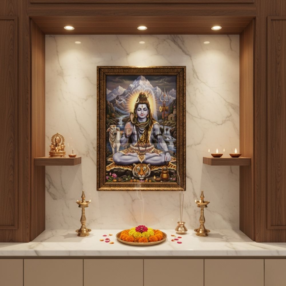Divine Lord Shiva Meditation Wall Art Frame
