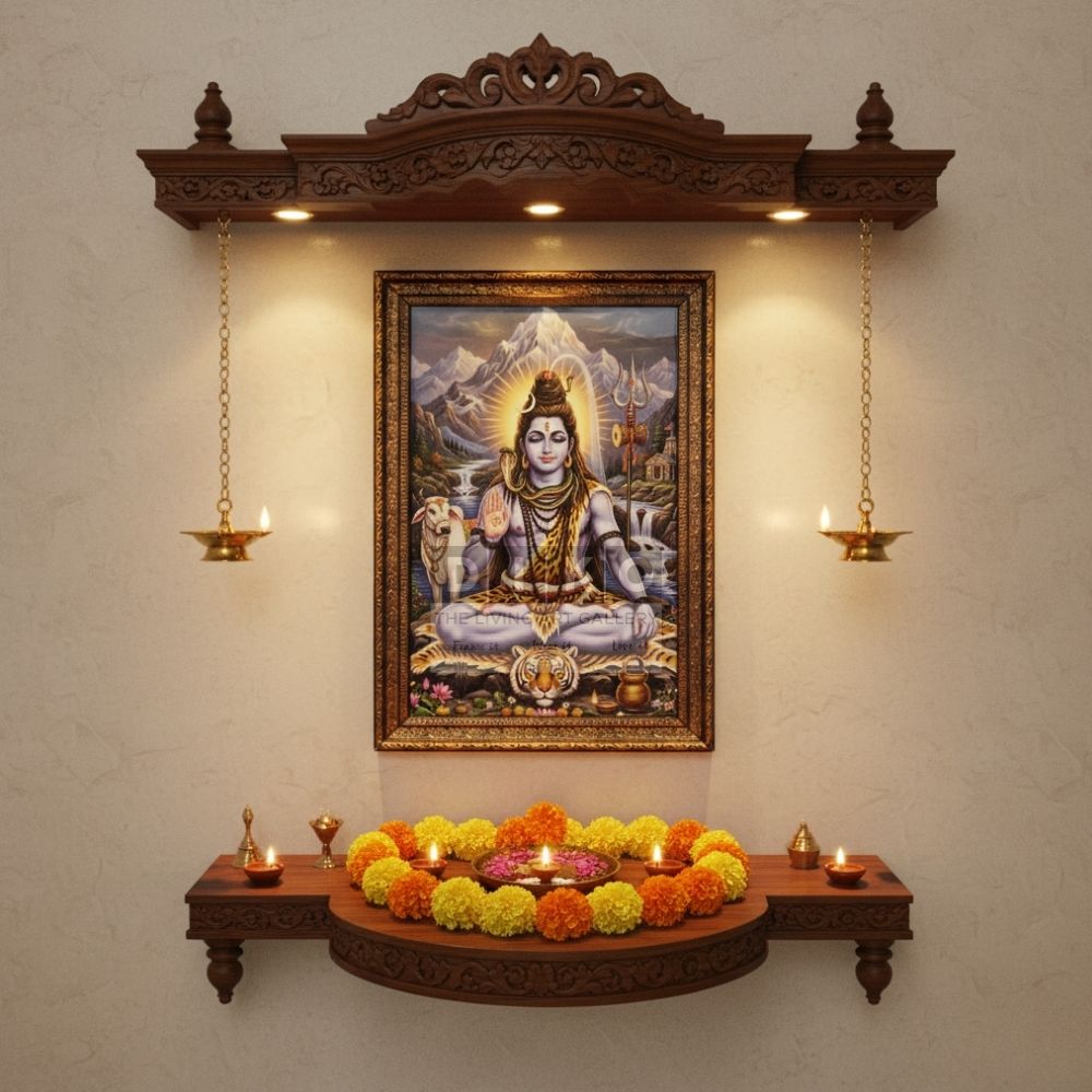 Divine Lord Shiva Meditation Wall Art Frame