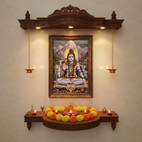 Divine Lord Shiva Meditation Wall Art Frame