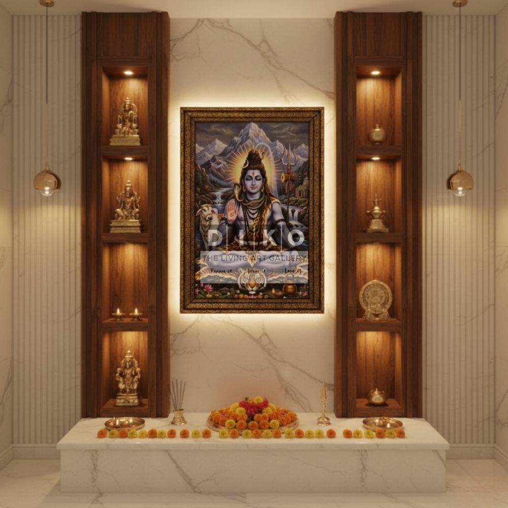 Divine Lord Shiva Meditation Wall Art Frame