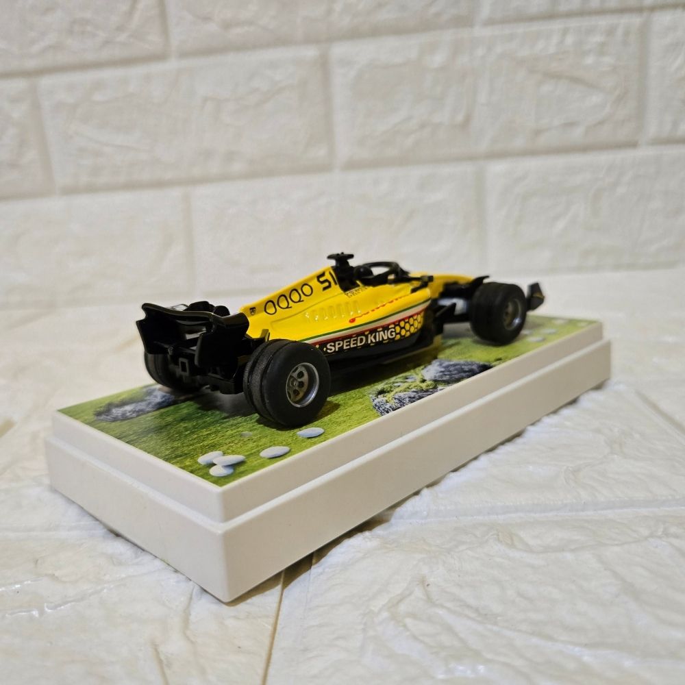 Speed King Formula Racing Car Miniature – Yellow Die-Cast Toy Model