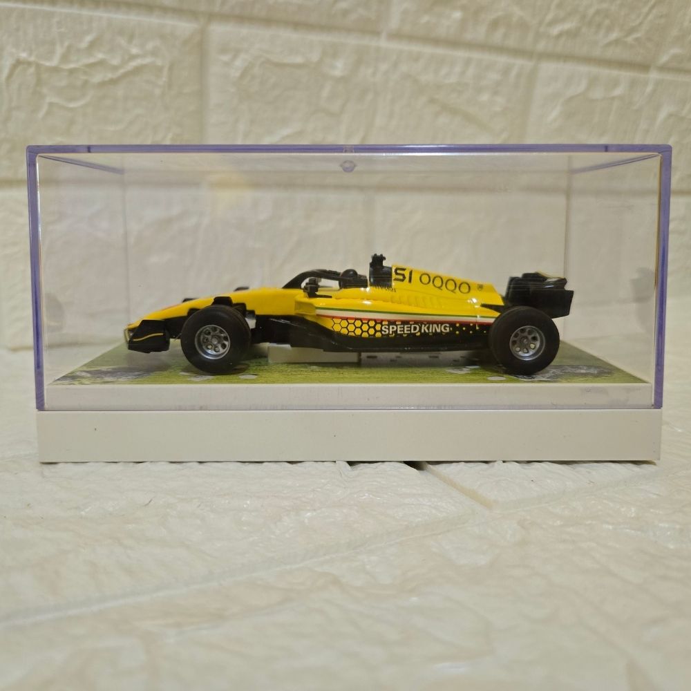 Speed King Formula Racing Car Miniature – Yellow Die-Cast Toy Model