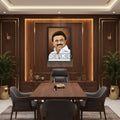 M.K. Stalin Premium Wooden Framed Portrait Wall Art for Office & Home Decor