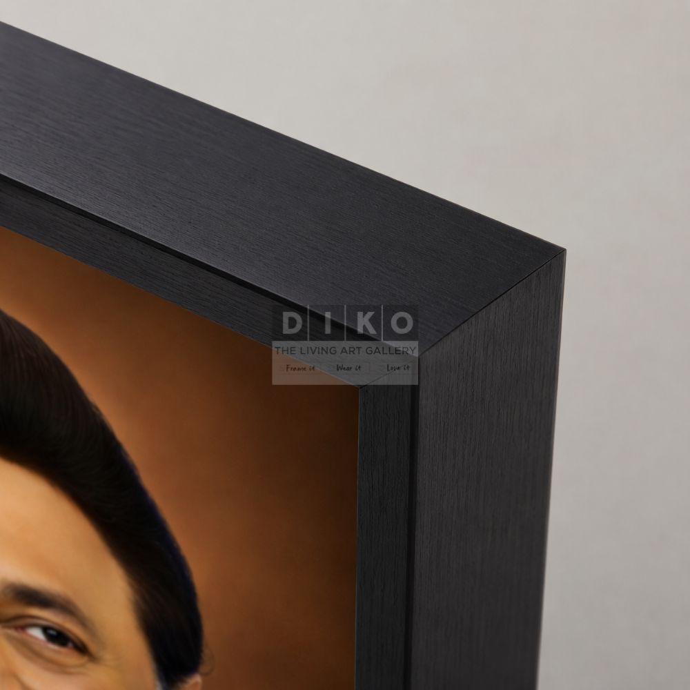 M.K. Stalin Premium Wooden Framed Portrait Wall Art for Office & Home Decor