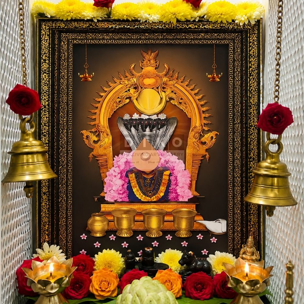 Sacred Suyambhu Lingam Devotional Wall Art Frame