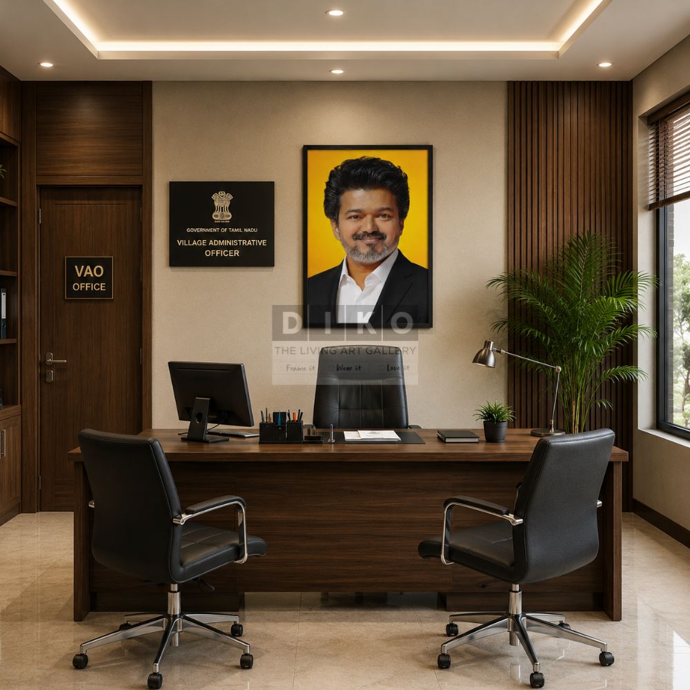 Premium Framed Celebrity Portrait – Black & Gold Edition