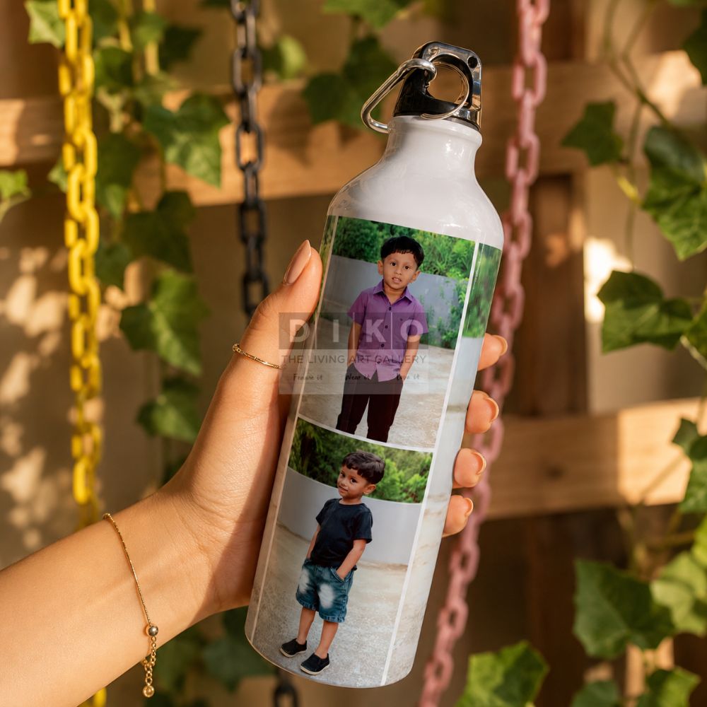 Personalized Photo Print Stainless Steel Water Bottle for Kids & Gifts